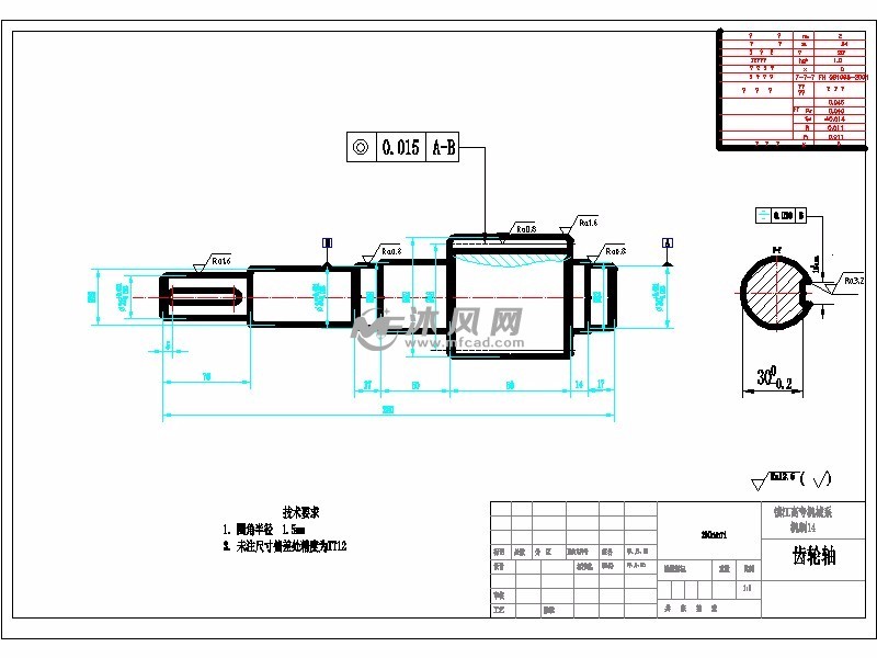 二级齿轮减速器齿轮轴图 a3-model