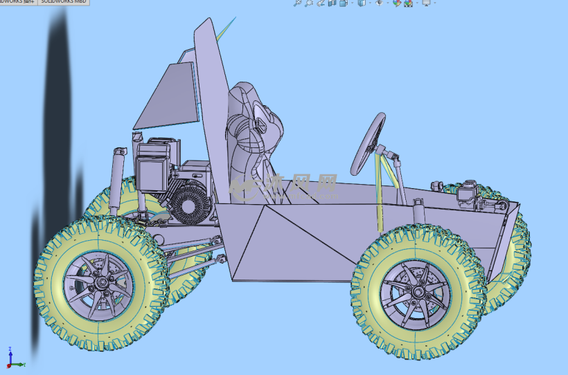 巴哈越野沙滩赛车三维图设计