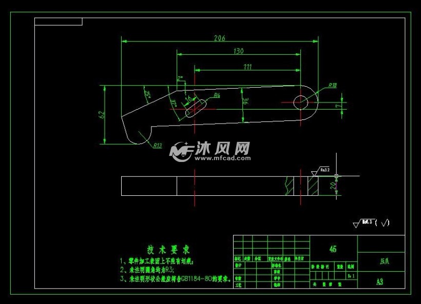 三爪内钳式夹紧夹具设计 设计方案图纸 沐风网