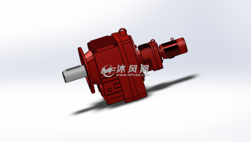 rfr法兰轴伸式安装组合型斜齿轮减速机10种型号模型