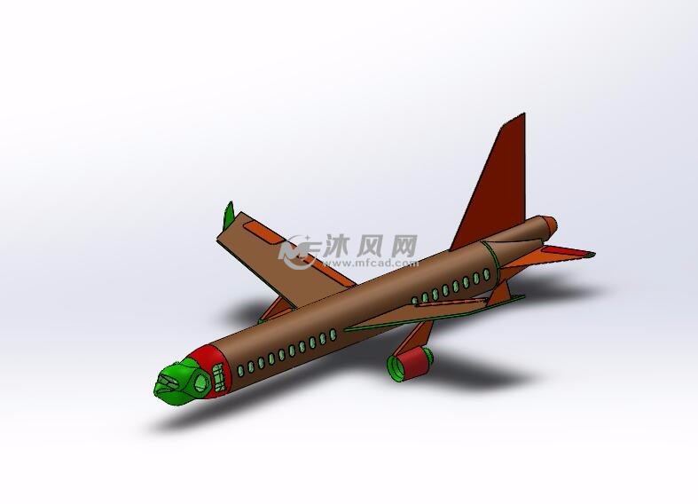 大型客机 飞机模型 - 玩具公仔图纸 - 沐风网