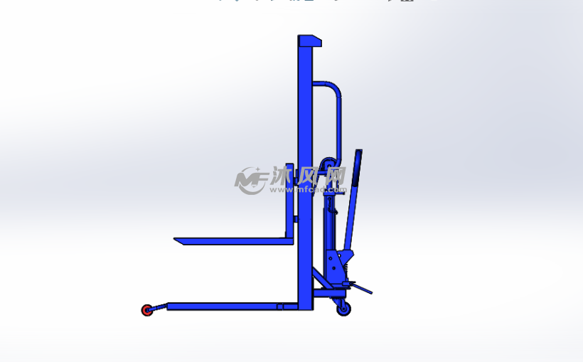手动叉车三维模型