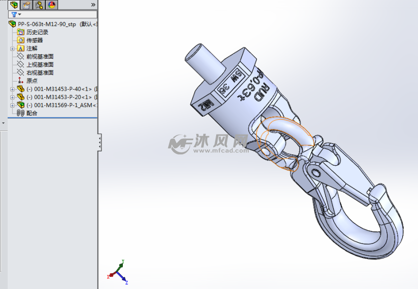 solidworks吊钩3d模型