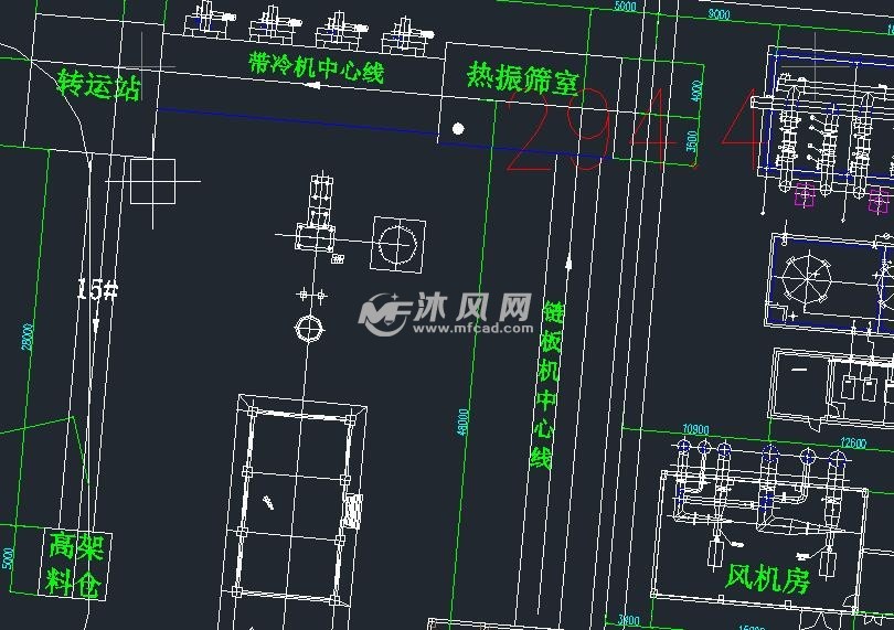 10球团竖炉平面图 换热压力容器图纸 沐风网