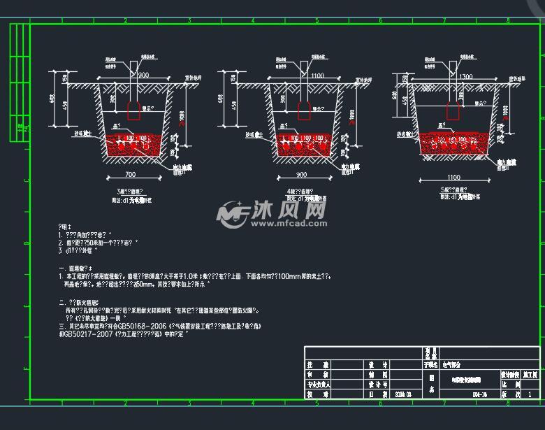 电缆敷设剖面图