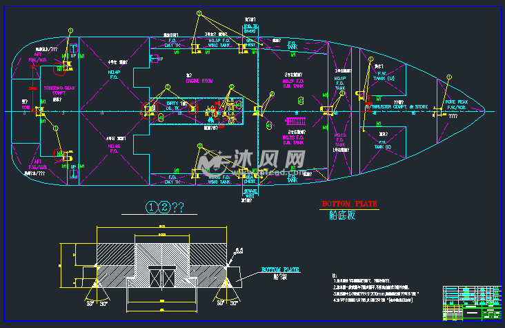 37米托轮船图纸 海洋船舶图纸 沐风网