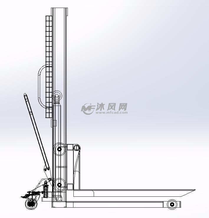 手动液压叉车建模图