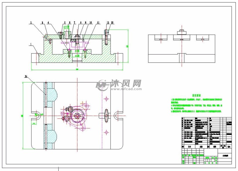 机油泵体钻2-12孔钻床钻孔夹具