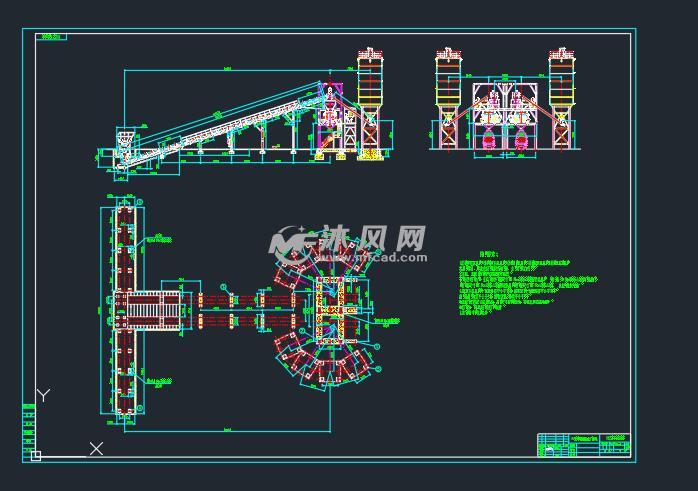 hzs180双机混凝土搅拌站平面布置图