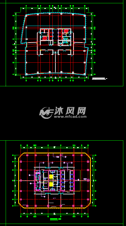 深圳超高层核心筒分析 - 办公建筑图纸 - 沐风网