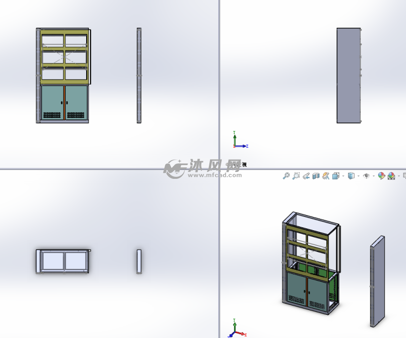 文件柜三视图