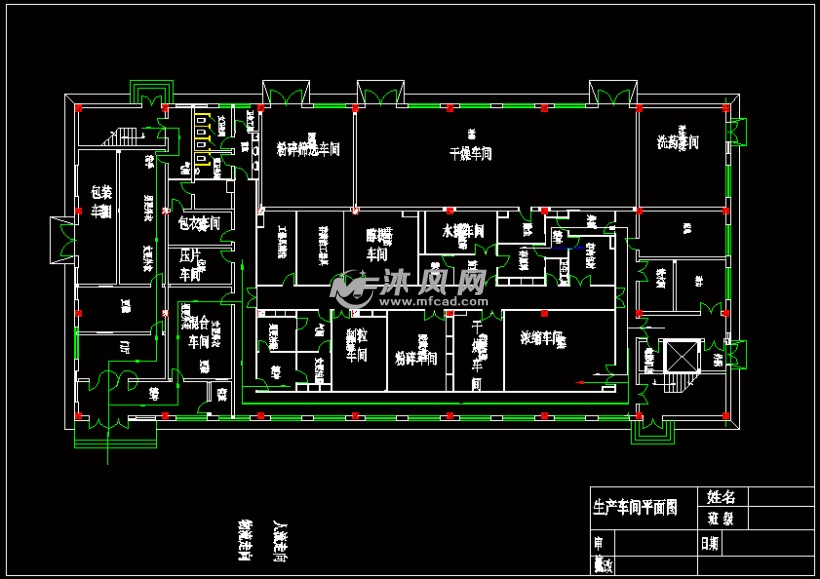 生产车间平面图