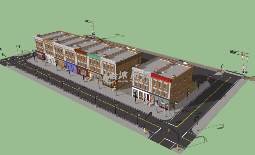 路区小型购物商城模型