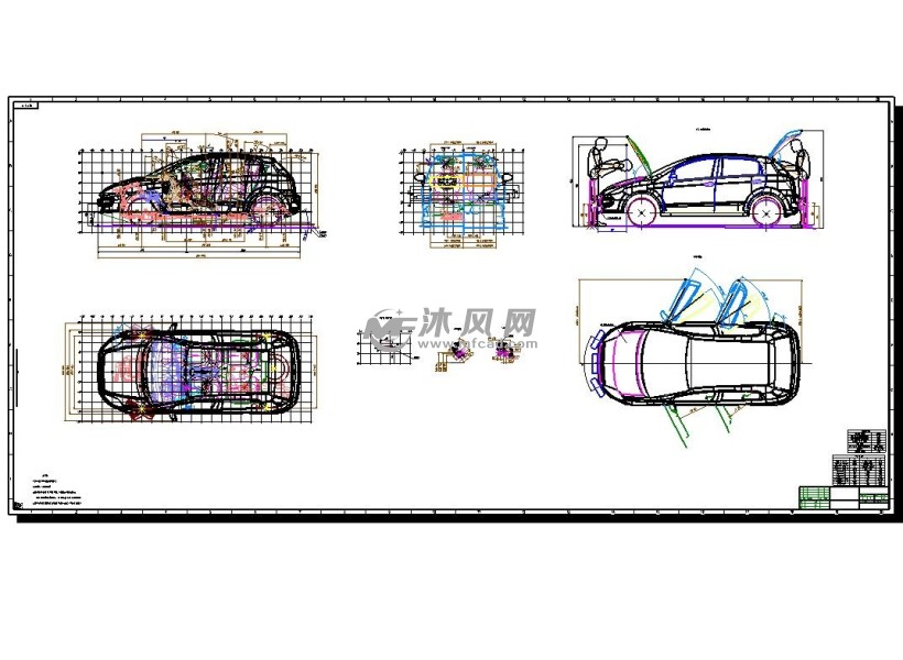 轿车总布置图