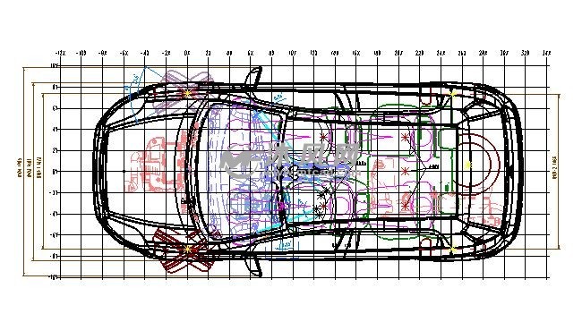 轿车总布置图