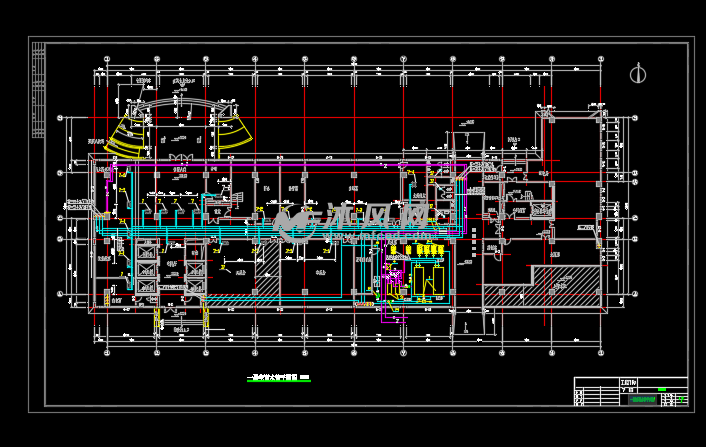 一层空调水管平面图