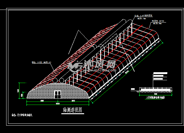 大跨度冬暖拱棚 - 工农业建筑图纸 - 沐风网