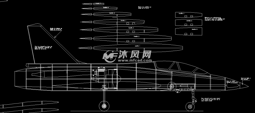 幻影2000涵道轻木飞机 - 航空航天图纸 - 沐风网