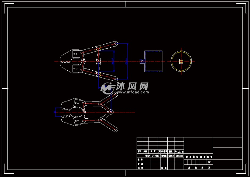 螺旋传动手提式电动多用途压接钳设计 设计方案图纸 沐风网