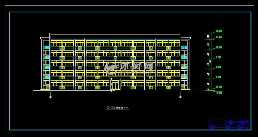 盐城市某中学宿舍楼设计 - 设计方案图纸 - 沐风网