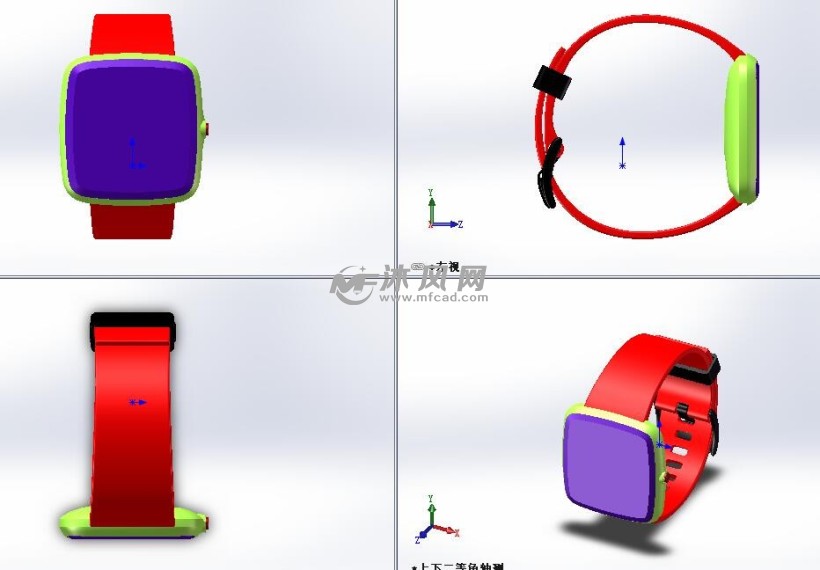智能手表设计模型三视图