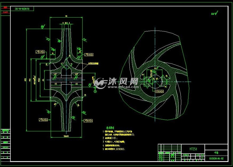 kqsn中开式双吸离心泵200-m04 - 泵图纸 - 沐风网