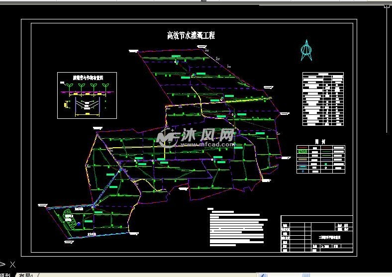 某地块灌面1274亩滴灌系统设计(含cad图)