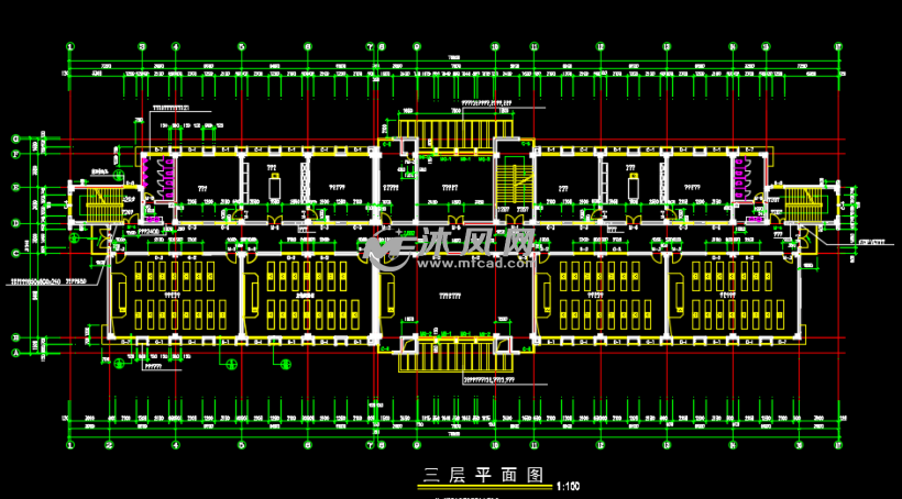 某中学6层框架综合实验楼建筑施工图