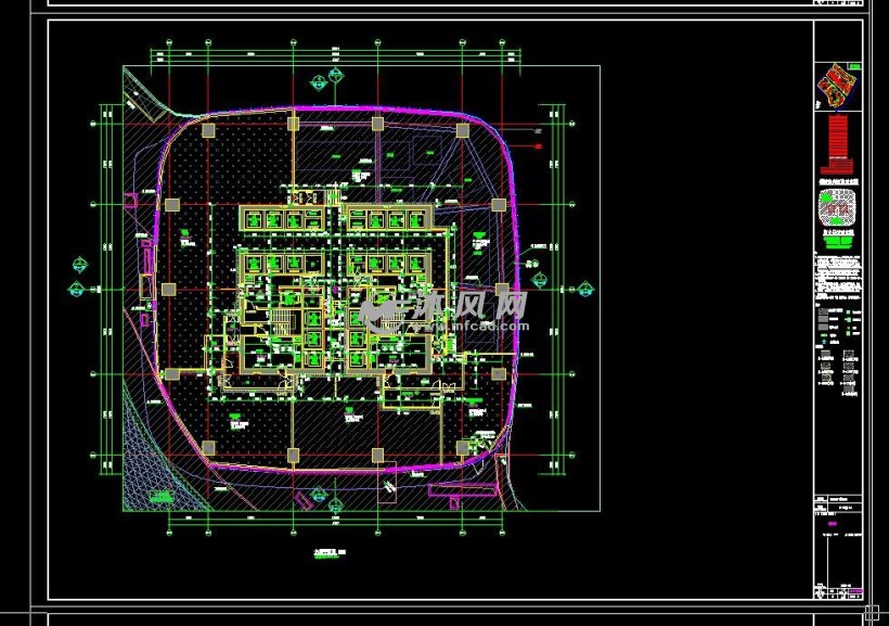 环球贸易广场46层b2号楼超高层办公建筑设计施工图