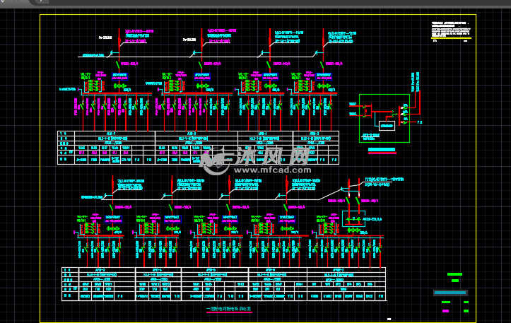 一层配电间配电柜系统图