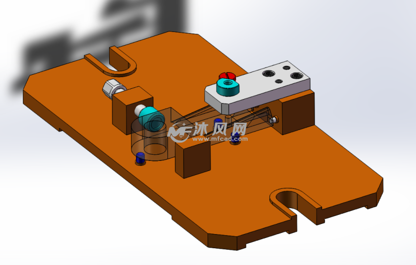 手臂零件钻绞孔专用钻床夹具三维图