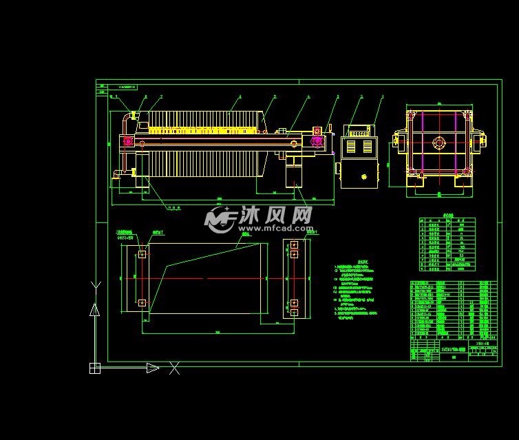 多种典型的压滤机设计图 - 污水处理设备图纸 - 沐风网