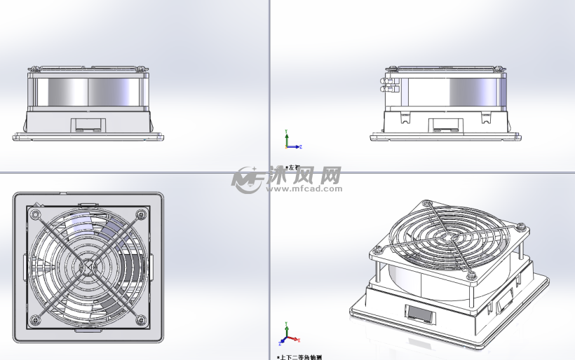 工业风扇模型图设计