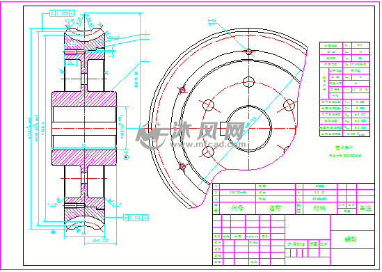 单级蜗杆涡轮减速器 - 设计方案图纸 - 沐风网