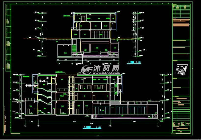 星雨华府北区1期3层6#多层售楼处建筑水暖电设计施工图