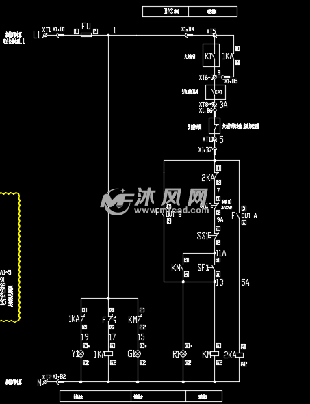 地铁普通风机控制原理图