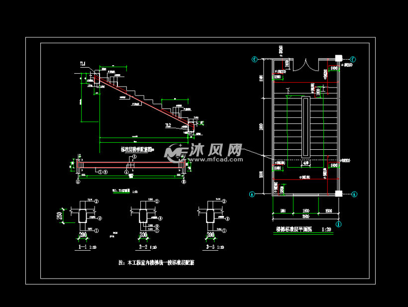 楼梯标准层平面图