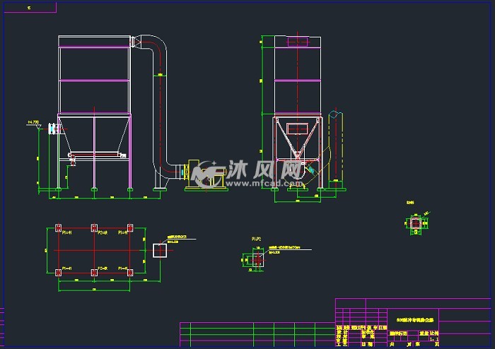 600脉冲除尘器设备布置图