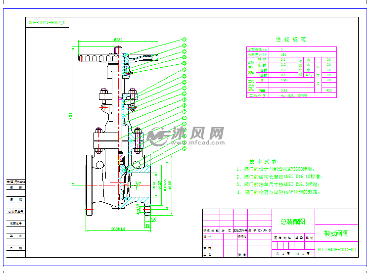 楔式闸阀80 z40h-10c