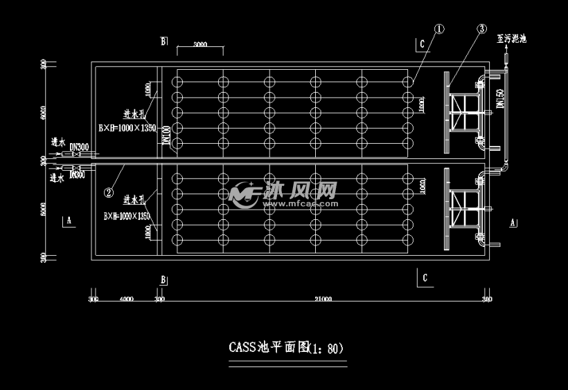 cass池平面图