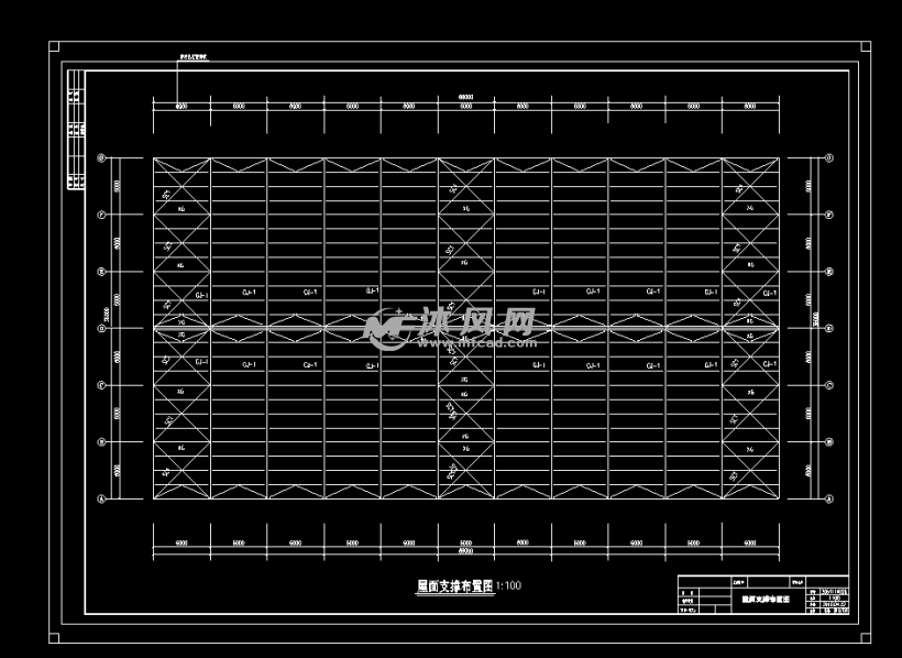 屋面支撑布置图