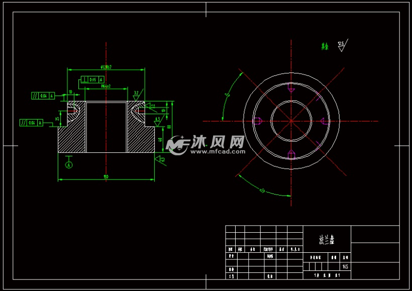 cad法兰盘工艺设计及夹具设计