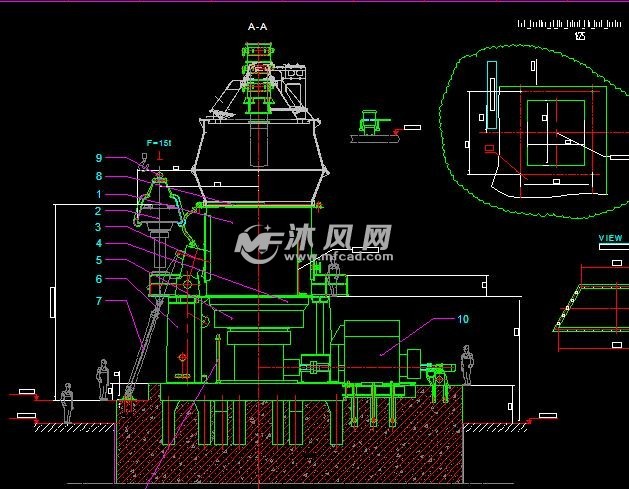 mk3231立磨安装图 - 工程机械/建筑机械图纸 - 沐风网
