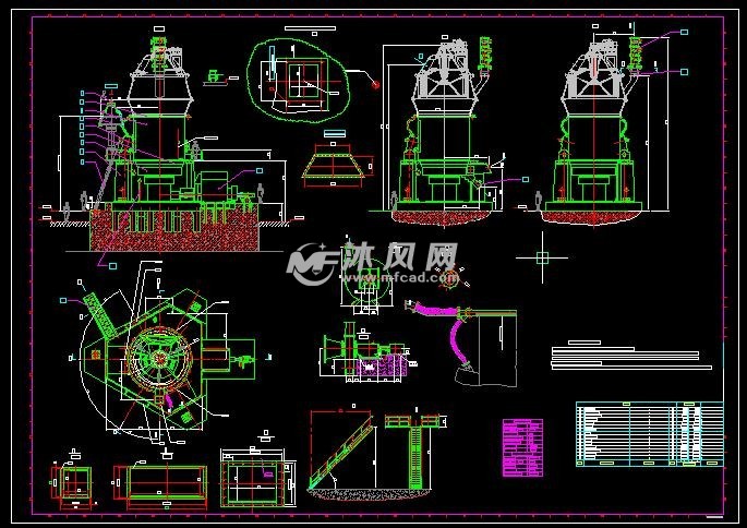 mk3231立磨安装图 - 工程机械/建筑机械图纸 - 沐风网
