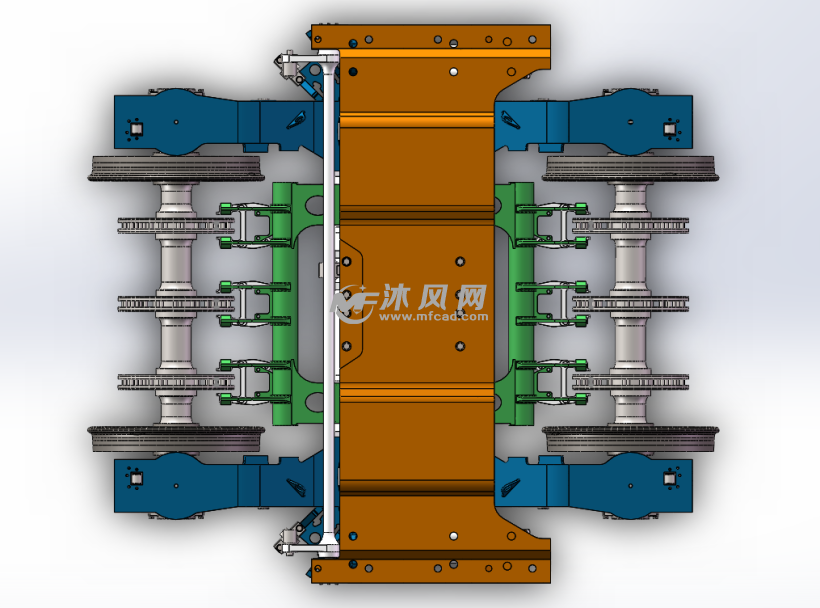 crh3crh380非动力转向架拖车转向架模型总体设计