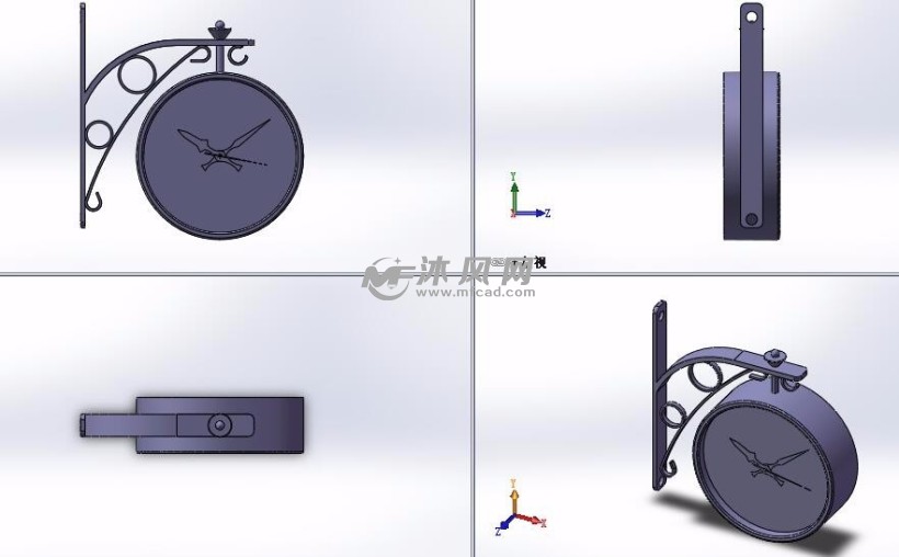 公共石英钟设计模型