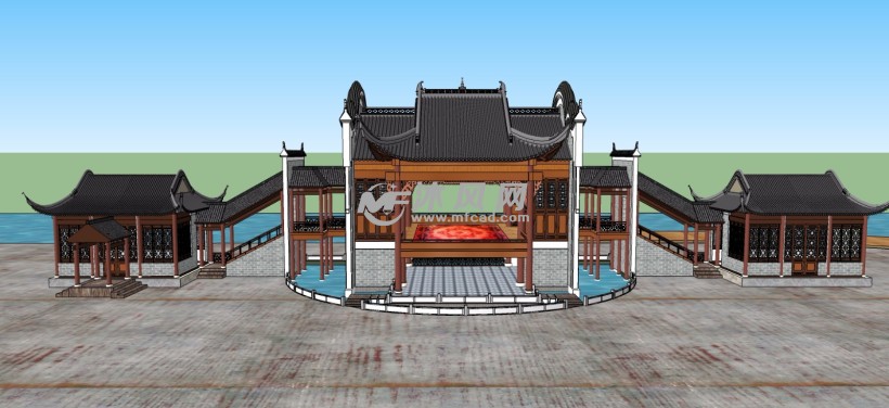 sketchup模型 中外古建筑模型 中国古代建筑模型