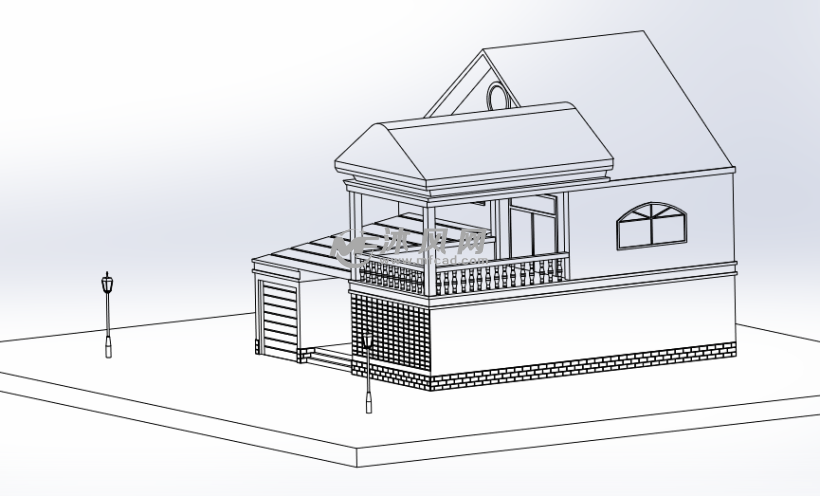 别墅建筑模型图纸