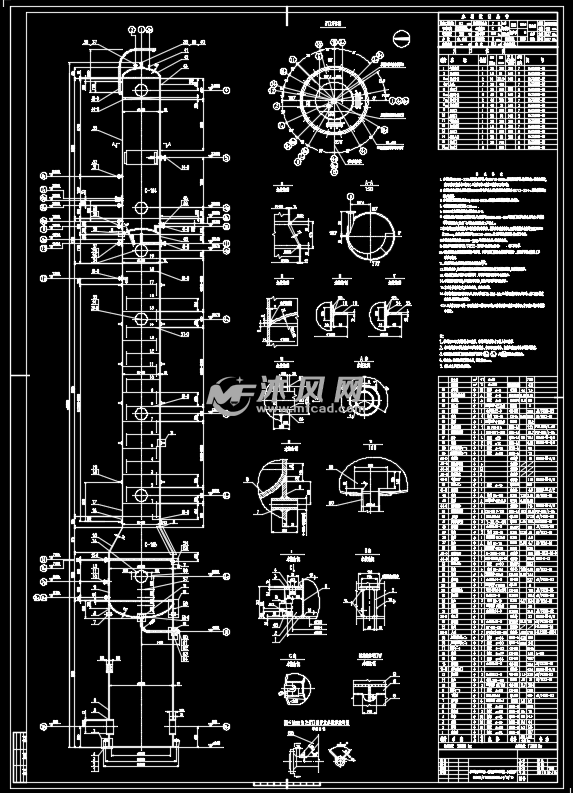 滤液汽提塔cad设计图