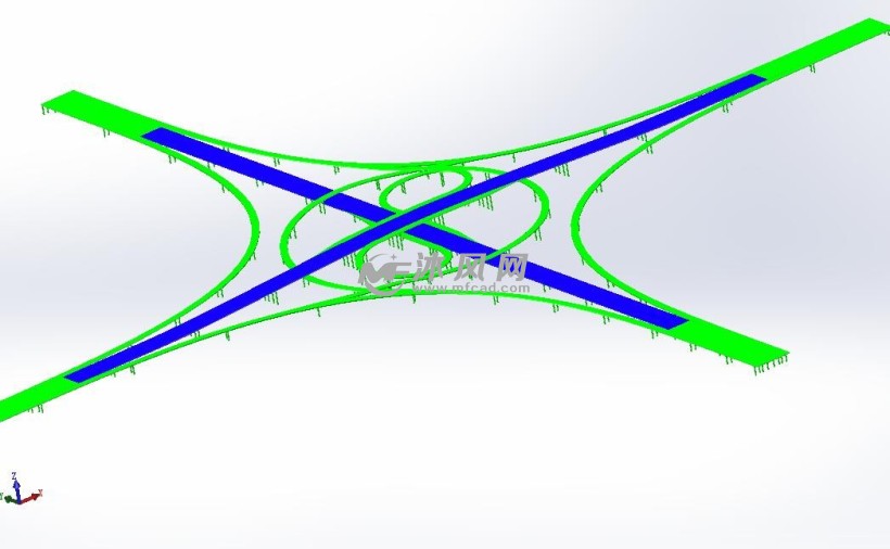 纵横交错的立交桥设计模型